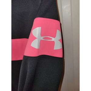 Under Armour Black and Hot Pink full zip womans XL semi fitted